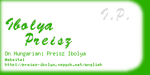 ibolya preisz business card